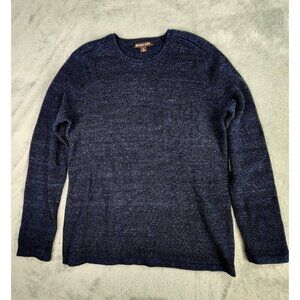 Michael Kors Men’s Sweater Sz. M Navy Blue Pullover Crew Neck Cotton Wool Preppy